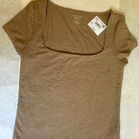 AE Square Neck Hey Baby Tee - Picture 1 of 4